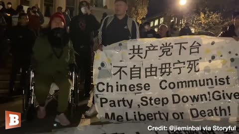 Crowd Gathers in NYC in Solidarity of China Zero-Covid Protesters