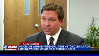 One-on-one with DeSantis: Governor signs historic legislation banning vaccine mandates in Fla.