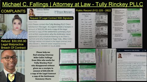 Mike C. Fallings Esq - Tully Rinckey PLLC - Client Complaints - Legal Malpractice Breach Of Contract - Refund $30,555.90 - Senator Raffy Tulfo - Philippines - President Duterte - President Bong Bong Marcos Jr. - VP Sara Duterte - Manila Bulletin