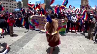 Indigenous people march calling for rights in Americas