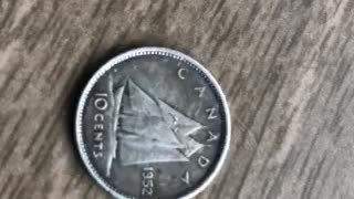 Canadian Silver 1952 Dime Found !!