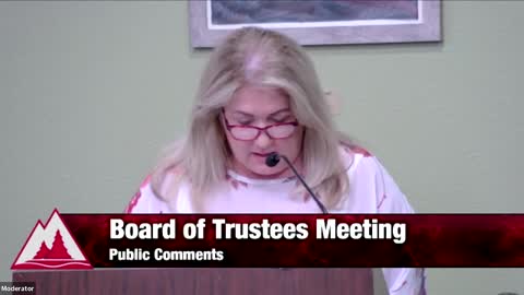 Terri - Public Comment North Idaho College Board of Trustees August Meeting