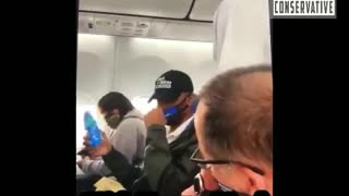 Trump Supporter is removed from flight for "removing his mask to eat"