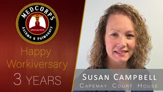 Happy 3 year work anniversary to Susan Campbell