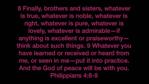 Philippians 4:8-9 PODCAST
