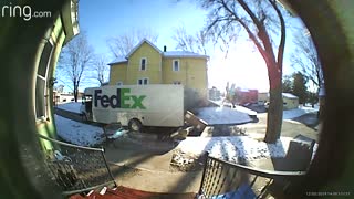 Delivery Driver Loses His Cool over Heavy Package