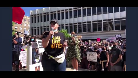 Ingrid Gunnell Tells Non-Black People At BLM Rally They Need to Be "Actively Anti-Racist"