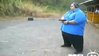 Fat guy shoots gunnnnnnnnnnnn