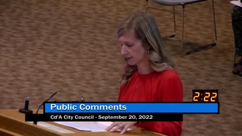 Kara - Public Comment CDA City Council Meeting 9/20/22