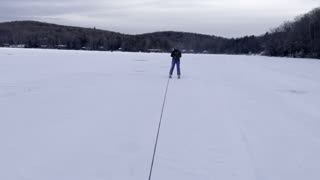 Who needs resort skiing when you have lakeside skiing...!