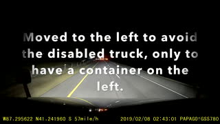 Truck Driver Loses Container