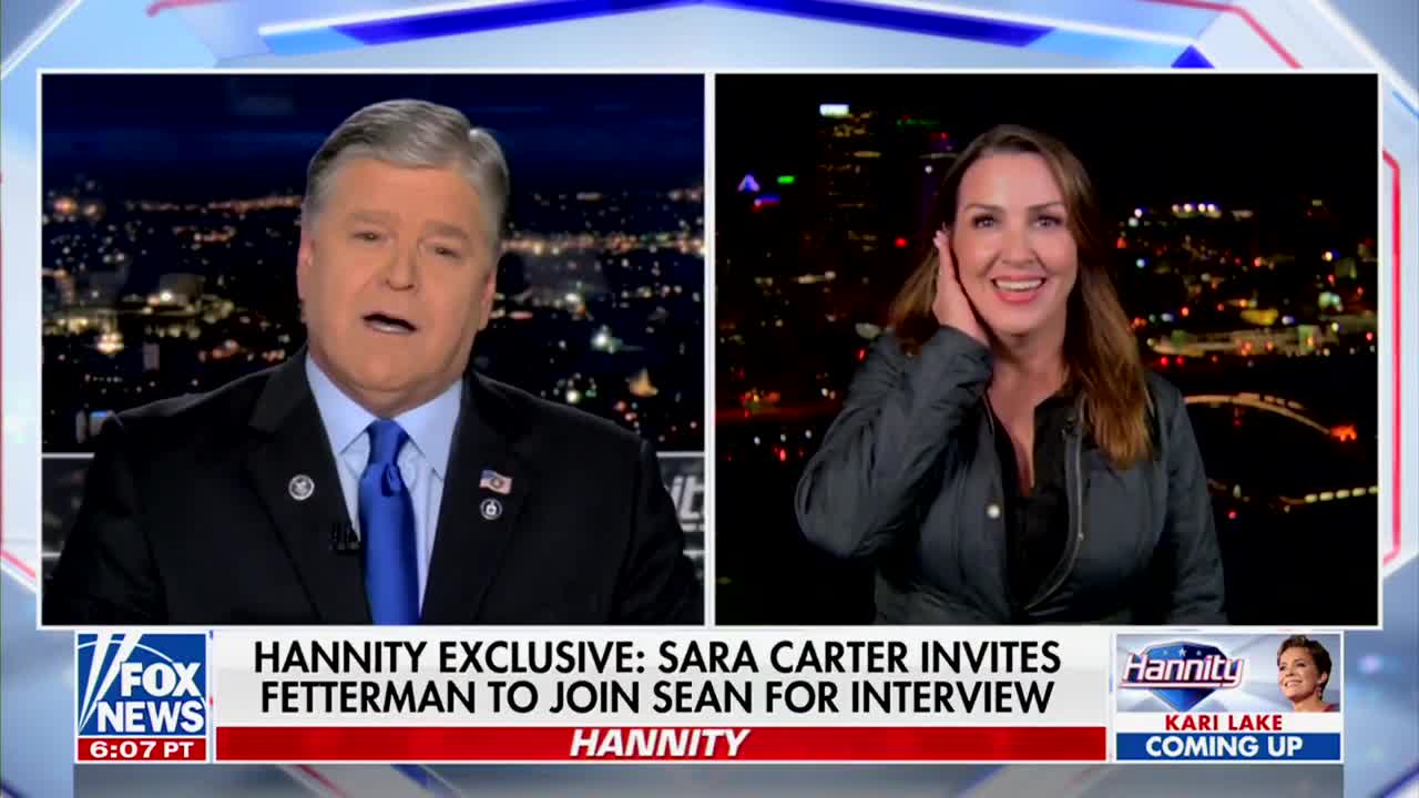 Sara Carter Calls Out Fetterman And Asks Him To Be A Guest On Hannity