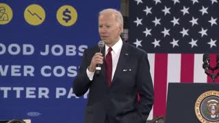 He's done. Biden once again looks completely lost on stage at an event.