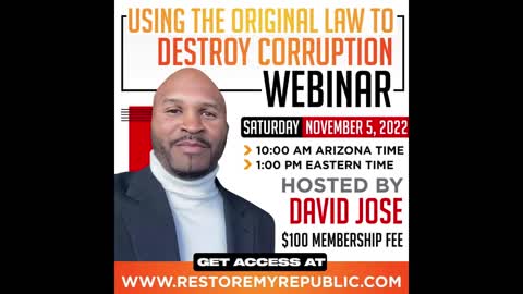 10-5 How to use the Original Law to Destroy Corruption Webinar