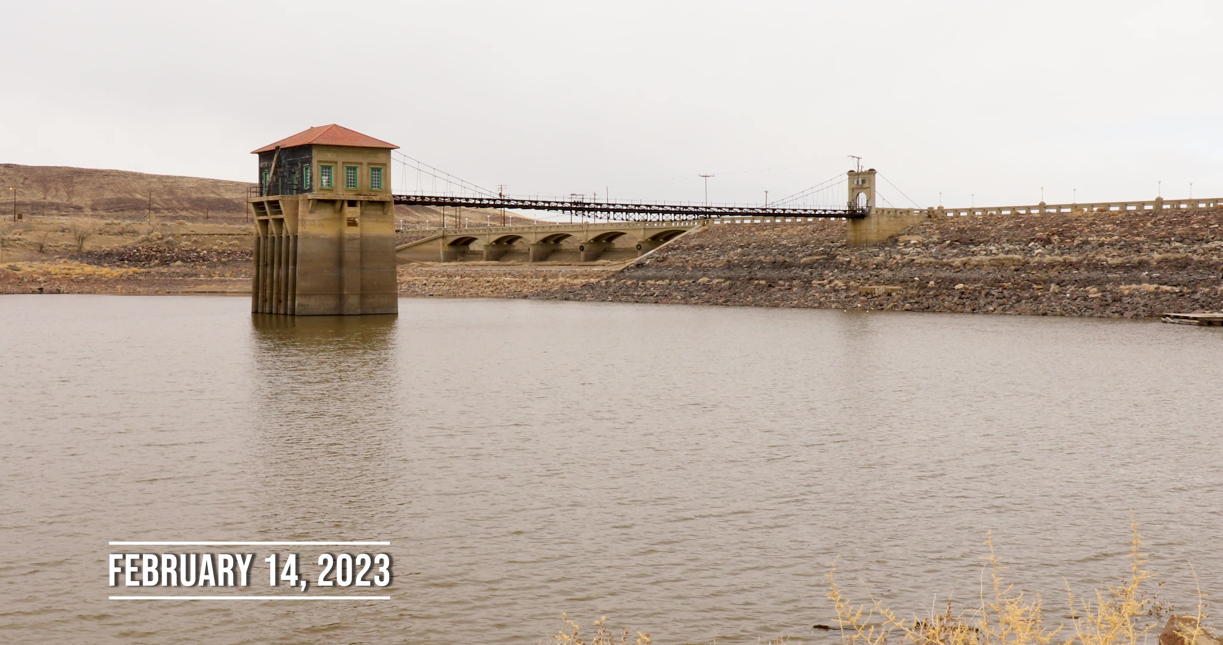Lake Lahontan Reservoir Water Level February 14, 2023