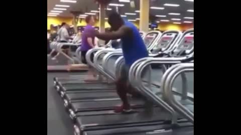 Ninja On Treadmill