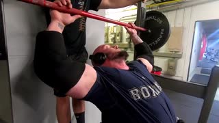 Training at Iron Forged Gym 6-7-20 Barbell Shoulder press w/ 275lb