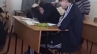 Teacher Wakes Up Sleepy Student