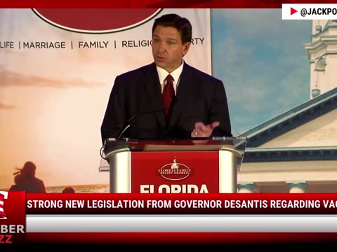 Watch: Strong New Legislation From Governor DeSantis Regarding Vaccines