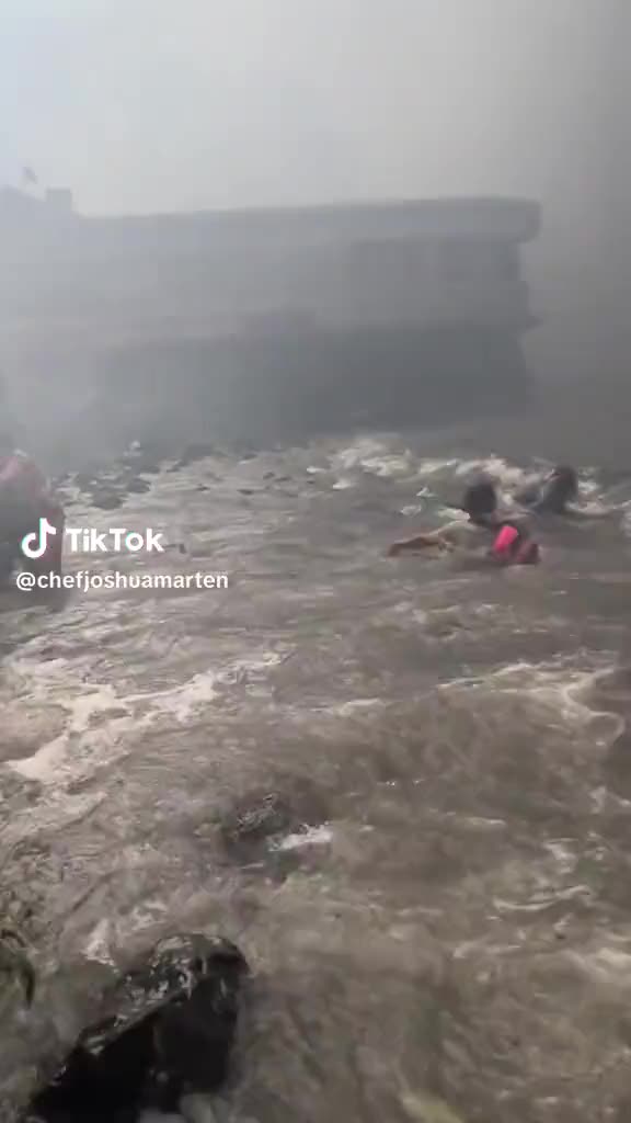 New Video Emerged Showing People Jumping In The Ocean After Wildfires