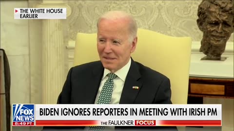 Biden Ignores Reporters in Meeting with Irish PM
