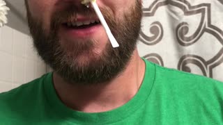 Man Waxes His Nose After Losing Bet with Wife
