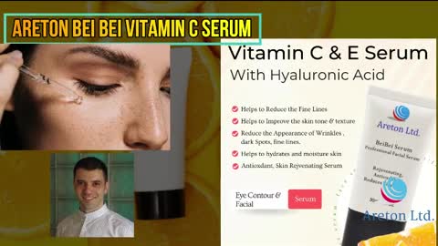 Areton Vitamin C Serum With hyaluronic acid for Anti Agin Signs