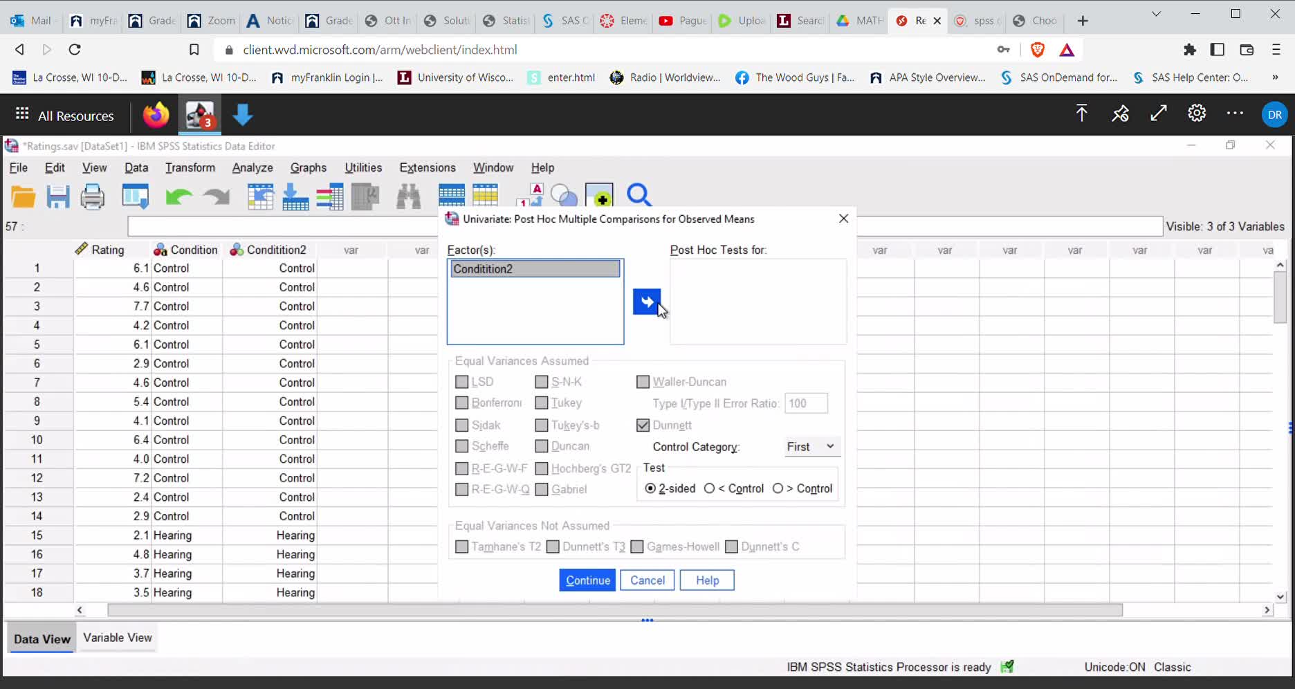 Multiple Comparisons In Spss