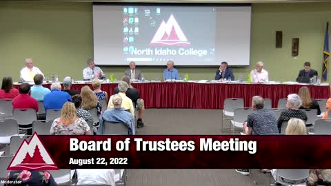 Academic Freedom - North Idaho College Board of Trustees - August Meeting 2022