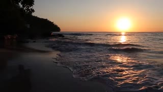 Beautiful sunset in Costa Rica Playa