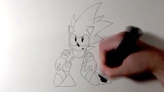 Drawing Sonic the Hedgehog Classic Toei