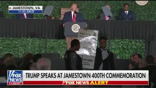 Protesters interrupt Trump speech at Jamestown