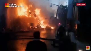 Manifestación violenta en chile