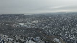 Snow at the overlook White Rock NM
