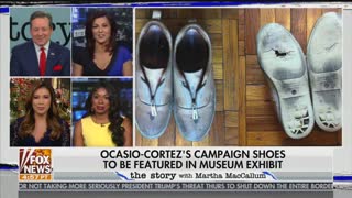 Fox News "Fox & Friends" discuss Alexandria Ocasio-Cortez's shoes
