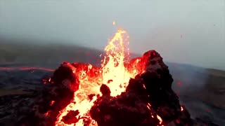 Drone Footage of Volcano in Iceland