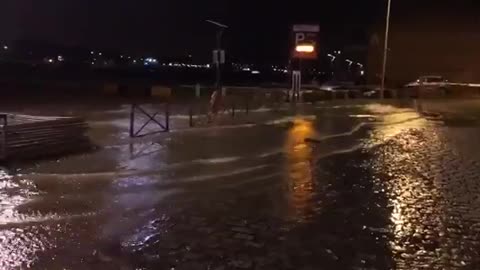 TempeteCiara in France: the Seine overflows in Rouen, the right bank quays are partially flooded