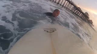 Just a day in the water...Surfing Huntington Beach Pier