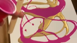 Pour painting with gold