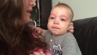 Baby Gets Emotional When Mom Sings
