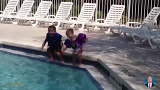 Funny Babies Playing With Water Pool Fails 😂 Funny Baby Videos