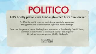 Talk Radio icon Rush Limbaugh passes away, and the left rejoices. Where is civility?