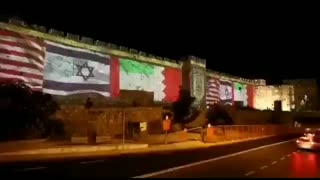 Flags of Peace hang on Jerusalem thanks to Trump