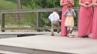 Funny kids in the wedding
