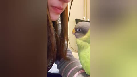 Clever parrot learns to whistle, absolutely enjoys it