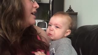 Baby Gets Emotional When Mom Sings Opera, so cute!!