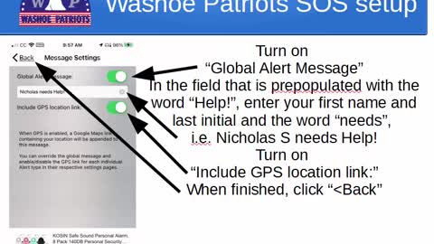 Send Help SOS app setup | Washoe Patriots
