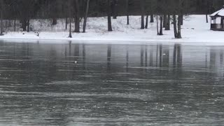 Frozen singing lake