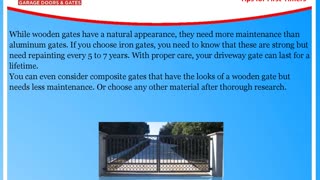 Driveway Gate Buying Tips for First-Timers
