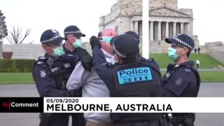 Australia - Man ARRESTED and being FORCED to wear a MASK